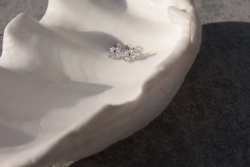Kolczyki Silver Fleuré