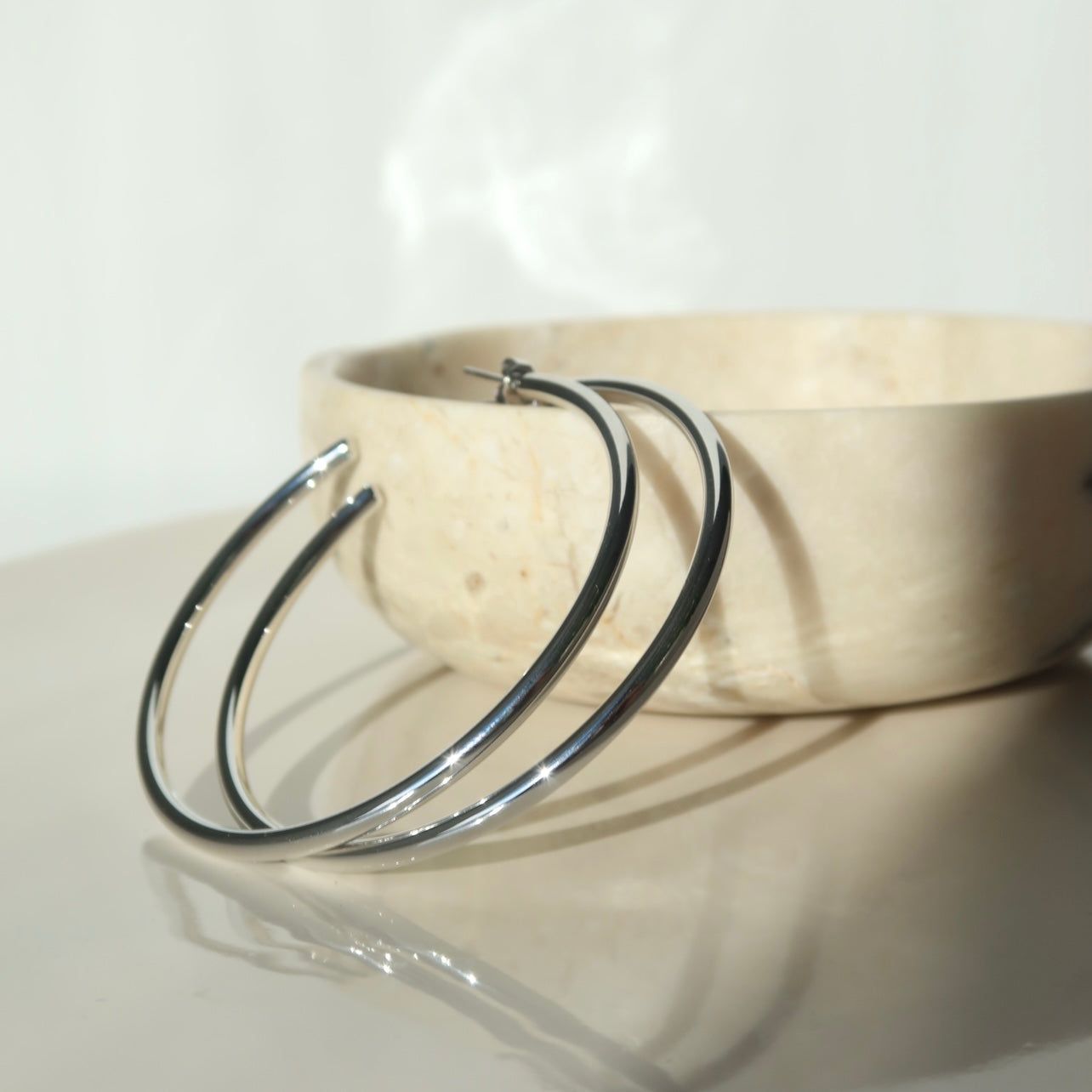 Silver Classy Hoops no2