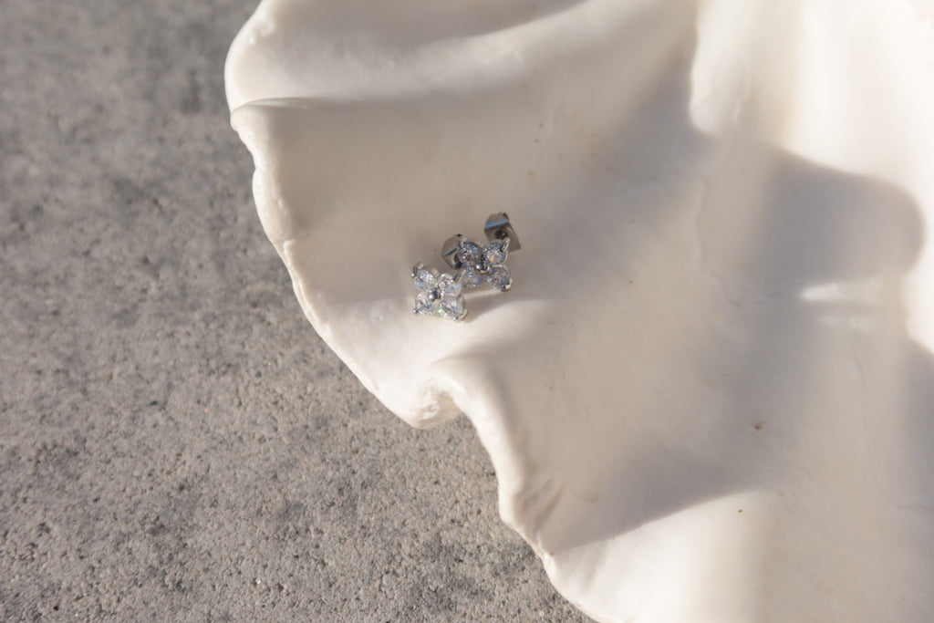 Kolczyki Silver Fleuré