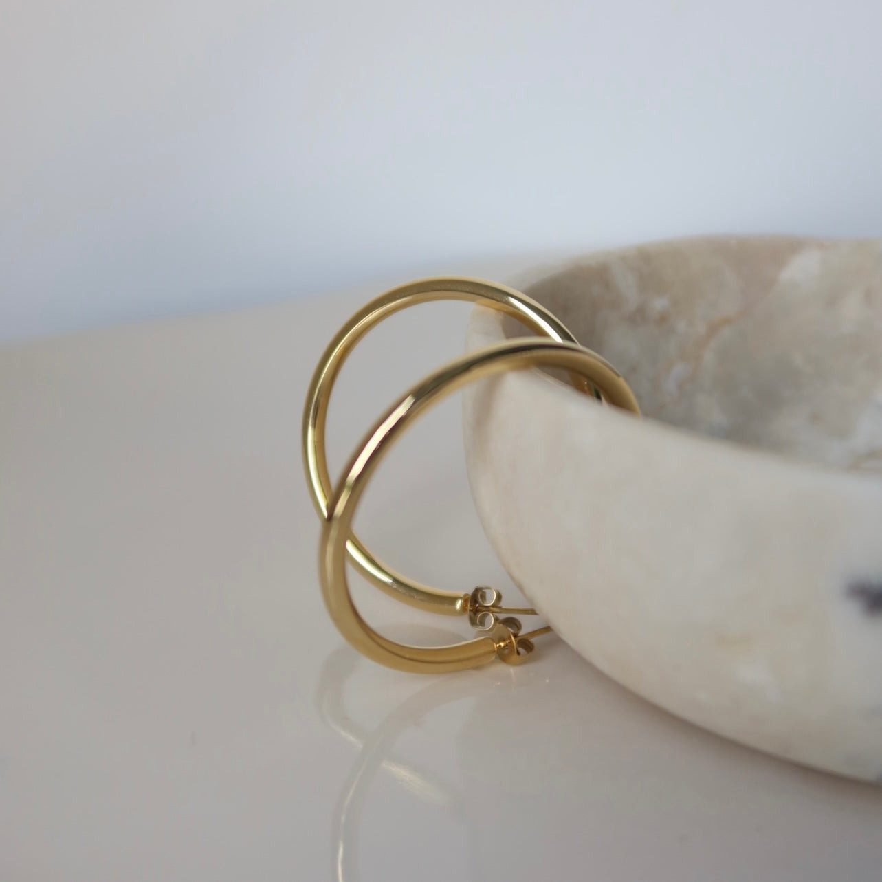 Gold Classy Hoops no1