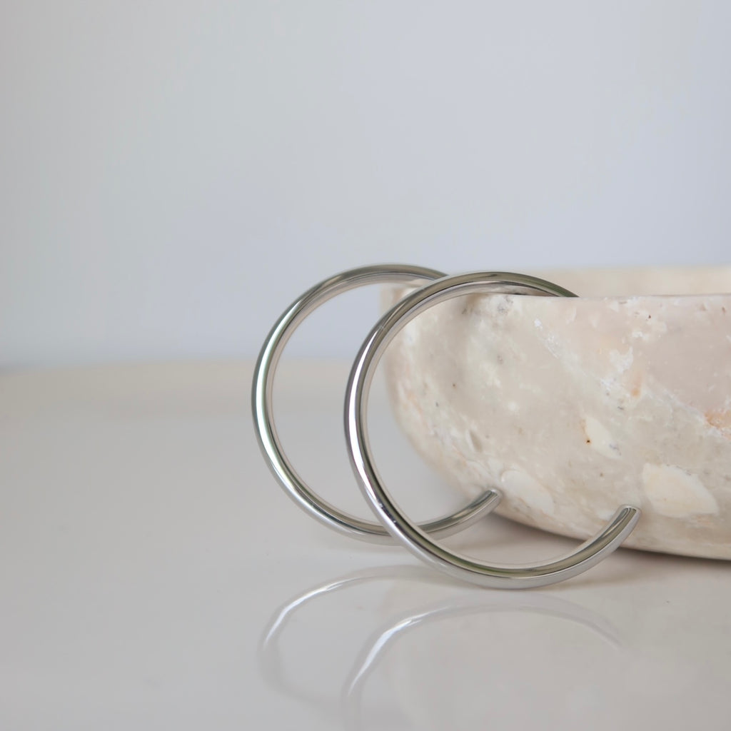 Silver Classy Hoops no1