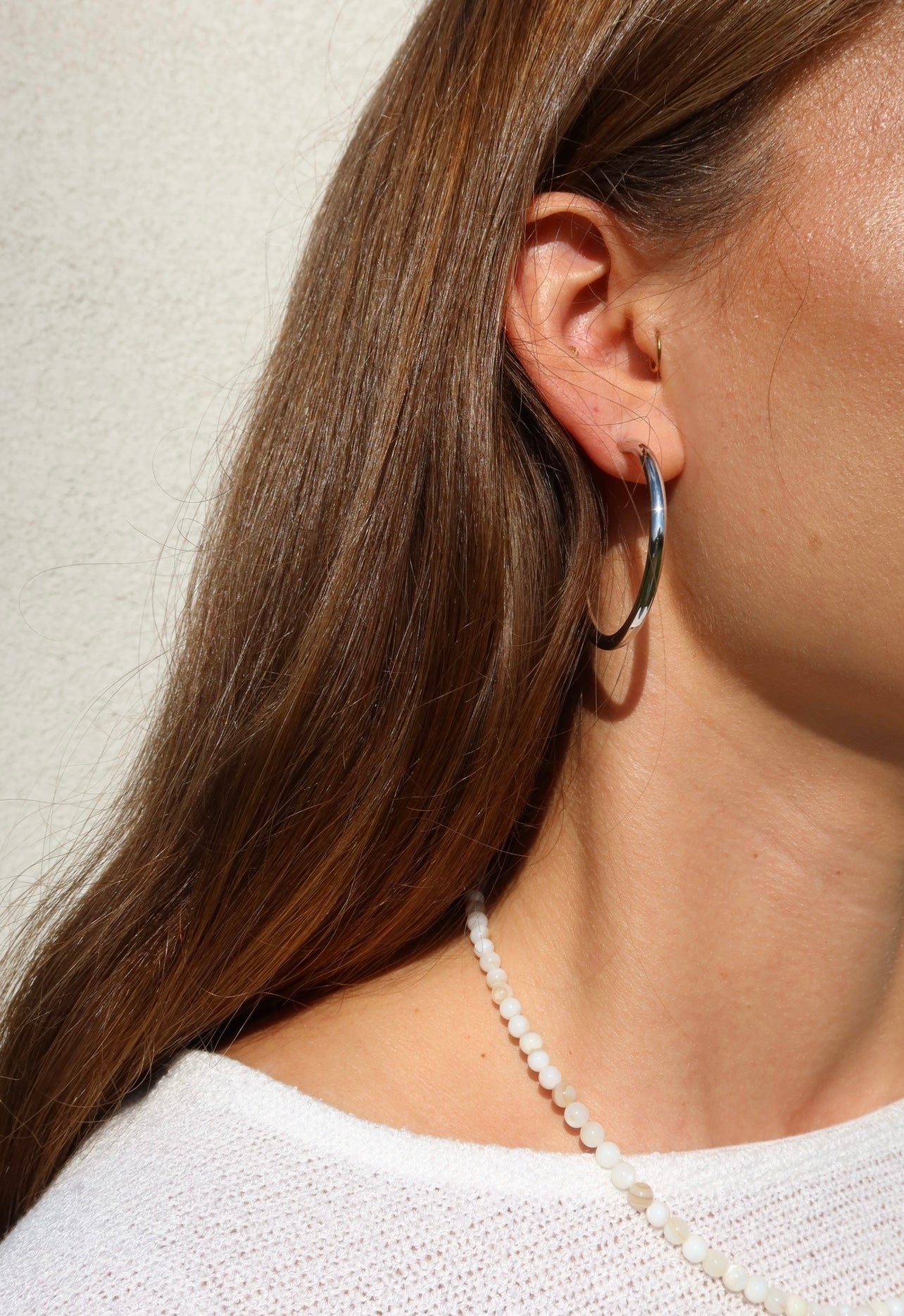 Silver Classy Hoops no1