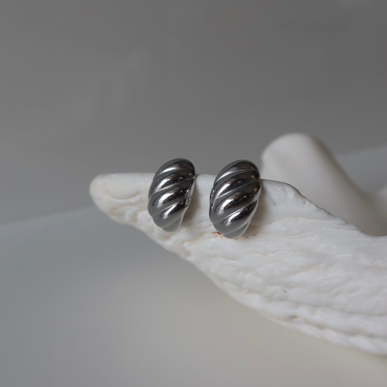 Kolczyki Silver Croissant
