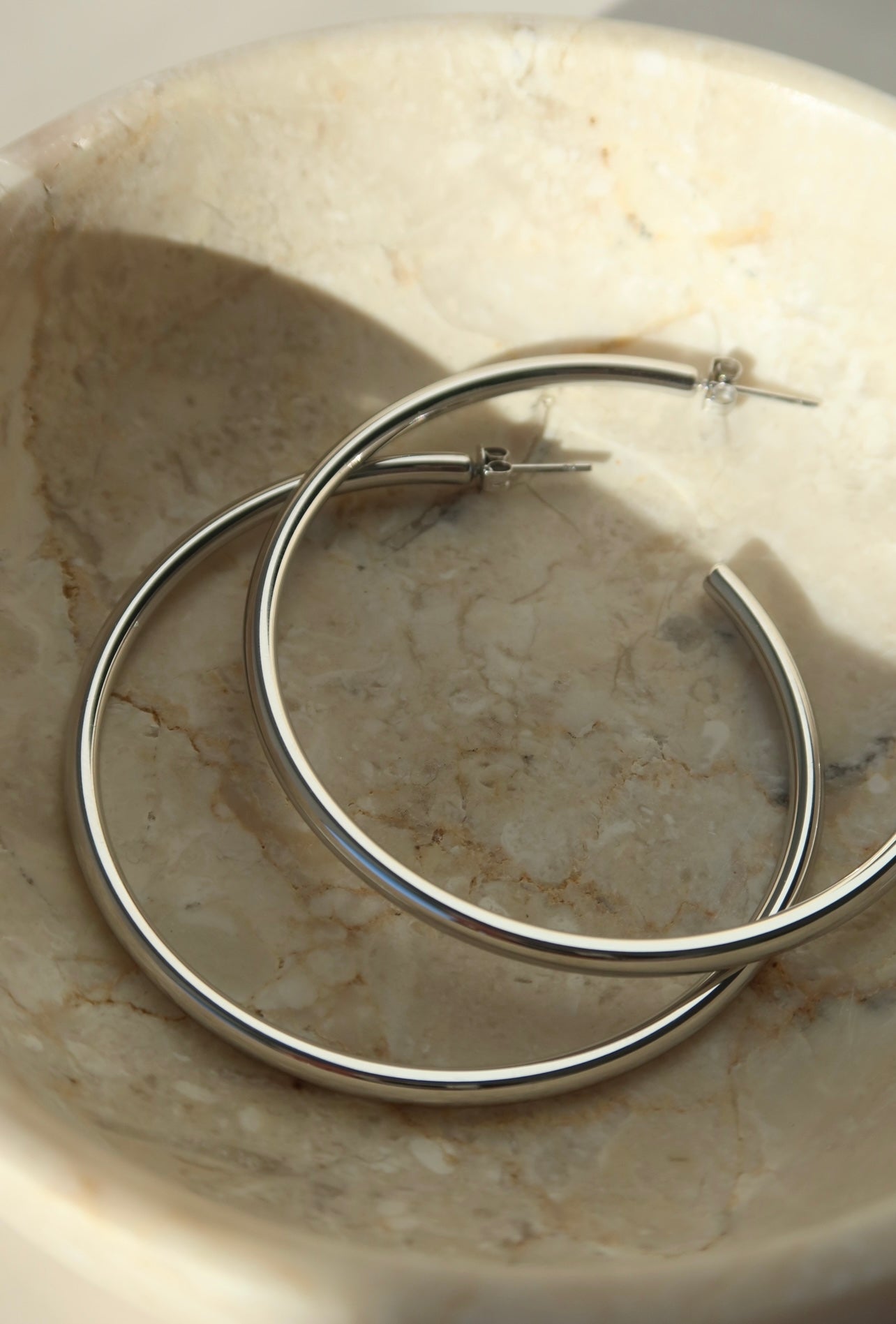Silver Classy Hoops no2